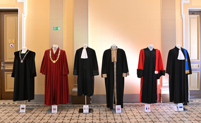Lithuanian judge's robe at the exhibition of judges' robes of the European Union Member States