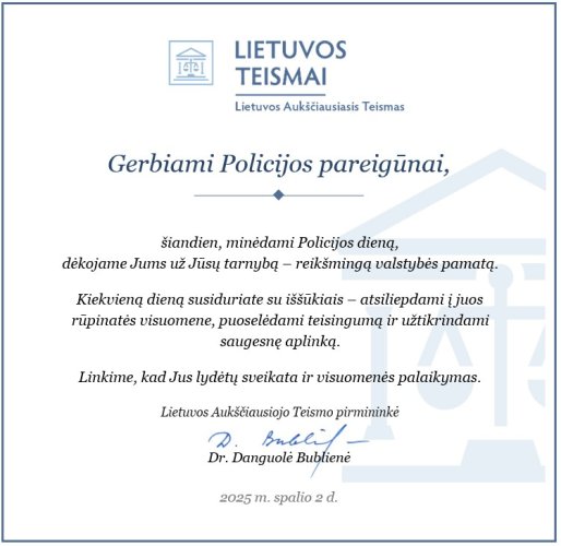 Sveikiname su Policijos diena!