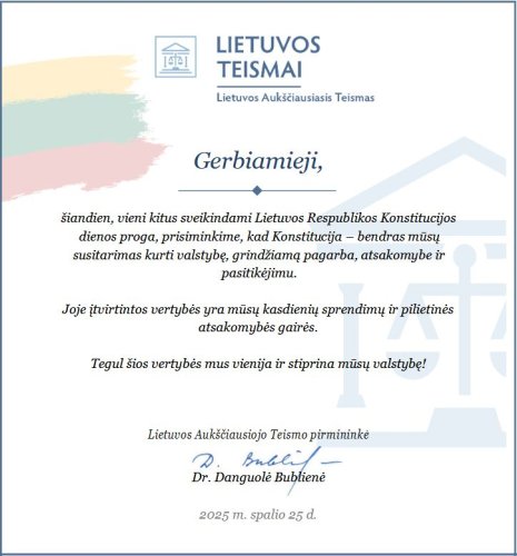 Sveikiname su Konstitucijos diena!