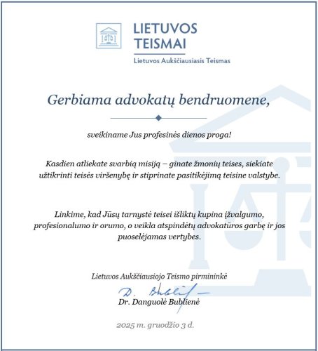 Su Lietuvos advokatūros diena!