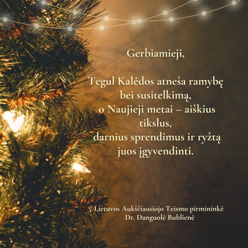 Gražių artėjančių švenčių!