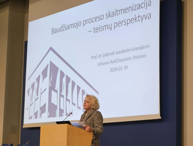 Baudžiamojo proceso skaitmeninimas: konferencijoje pranešimą skaitė LAT Baudžiamųjų bylų skyriaus pirmininkė