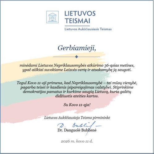 Sveikiname su Kovo 11-ąja!