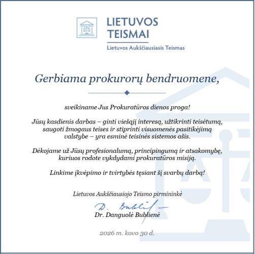 Sveikiname su Prokuratūros diena!