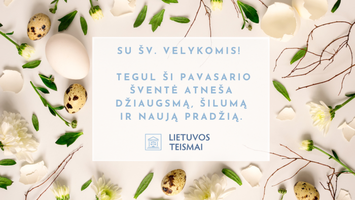 Sveikiname su šv. Velykomis!