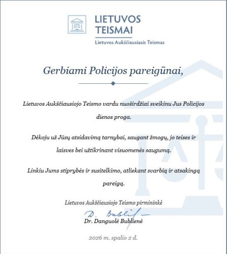 Sveikiname su Policijos diena!
